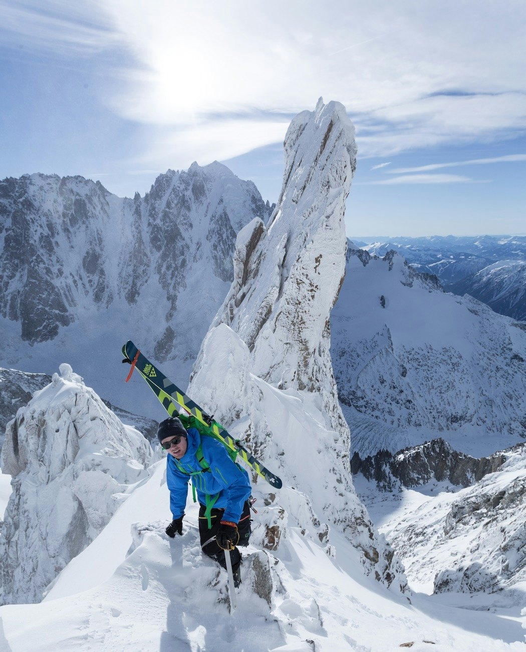 PÅ TUR: Nikolai er lommekjent i Chamonix, etter å ha tilbragt tre sesonger på rad i den franske skimetropolen. Bilde: Bruno Compagnet