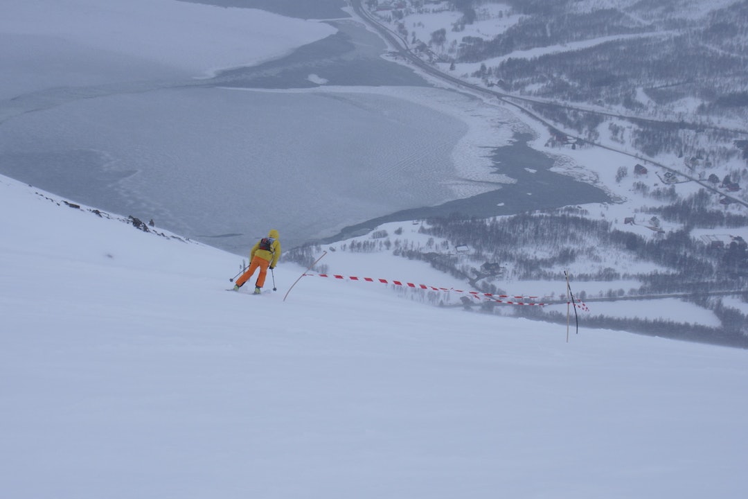 Litt utsikt på vei ned. Foto: Morten Fuggeli Litt utsikt nedover - Langfordrennet 2018 - Morten Fuggeli 1200x800