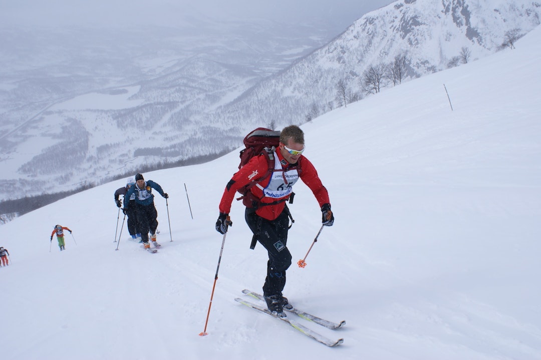 Med tungt føre var det mange som fikk smake på syra på vei opp. Foto: Morten Fuggeli Tungt oppover- Langfordrennet 2018 - Morten Fuggeli 1200x800