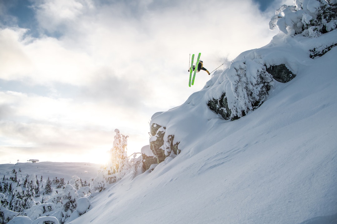 SESONG: Sindre Holtet herjet blant annet i Kvitfjell. Foto: Rikard Landrin Sindre Holtet
