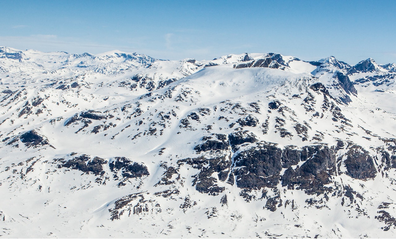 Galdebergtinden sett fra sørvest. Foto: Espen Schive/Toppturer i Norge Galdebergtinden Topptur Jotunheimen Sør