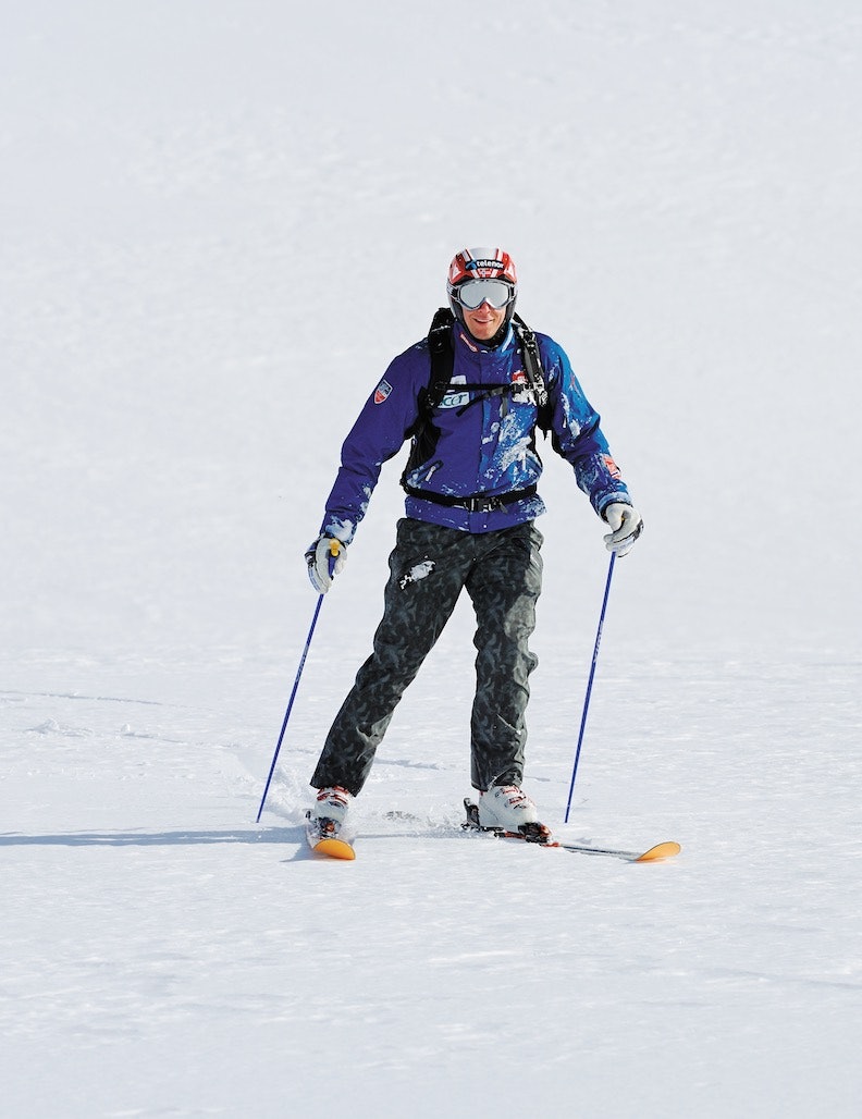 SNØMANN: Aksel Lund Svindal, like hel og blid etter en krasjlanding i vestlandsterreng. Bilde: Endre Løvaas SNØMANN: Aksel Lund Svindal, like hel og blid etter en krasjlanding i vestlandsterreng. Bilde: Endre Løvaas