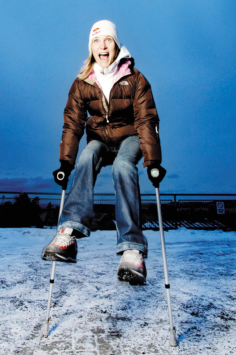 OPPTRENING: På krykker i 2007. OPPTRENING: På krykker i 2007.