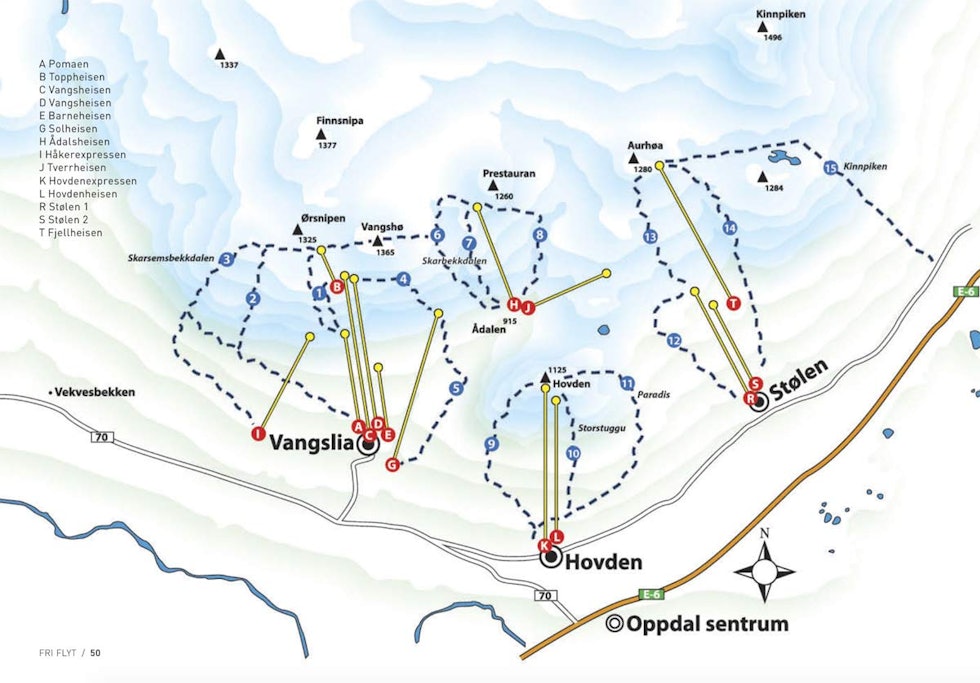 OPPDAL: De beste offpistmulighetene i Oppdal. Beskrivelsene finner du under. Trykk på kartet for større versjon. OPPDAL: De beste offpistmulighetene i Oppdal. Beskrivelsene finner du under. Trykk på kartet for større versjon.