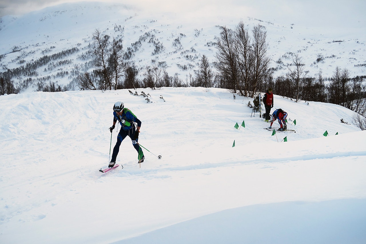 FRONT: Lars Erik Skjervheim i front under den første runden lørdag. Foto: Bård Smestad FRONT: Lars Erik Skjervheim i front under den første runden lørdag. Foto: Bård Smestad