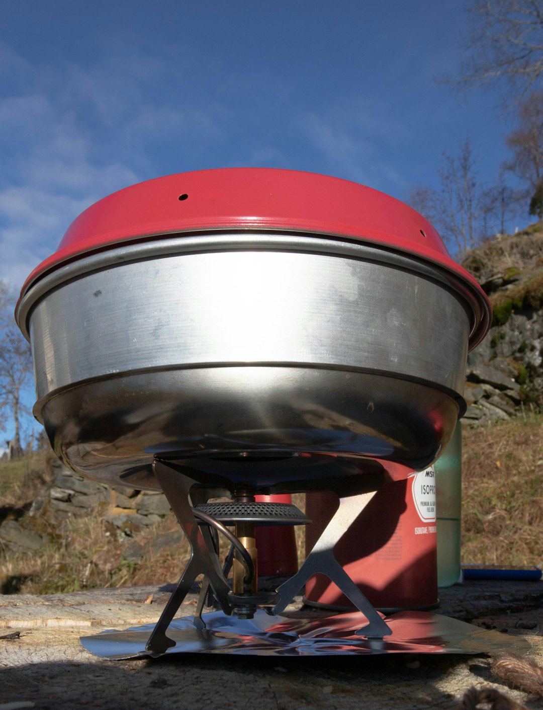 OMNIA: Egentlig beregnet for campingturister, men fungerer med gassboks og er nok best egnet for korte koseturer. Foto: Sigrid Henjum omnia