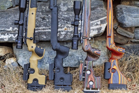 For enhver smak: Kvartettet fra GRS byr på ergonomiske skjefter for ulik bruk og ulike hender. riflestokker fra GRS test jakt jeger