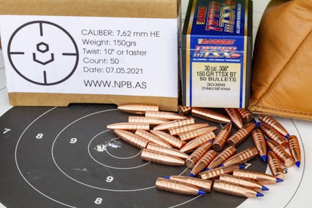 Kobberduell: De nye, norske kobberkulene NPB får bryne seg på Barnes TTSX. Test av kobberkuler