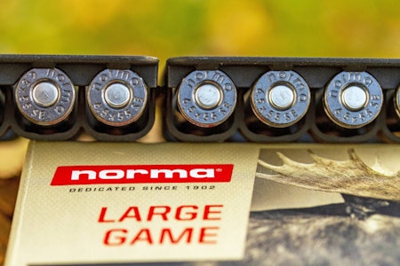 Mer trøkk til storvilt: Norma Oryx Silencer gir litt høyere fart i korte løp, noe som slår positivt ut på anslagsenergien. Test av Norma Oryx Silencer jaktammunisjon for rifle med lyddemper