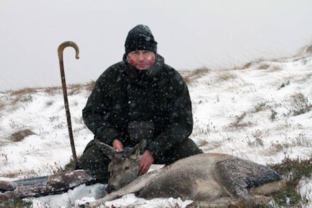 Verdensrekord: Trickskytteren Aspestrand har vært med på å utvikle Blaser F16 og har skutt 30000 skudd med den. Kanskje ikke så rart at han har gjeldende verdensrekord for 7 leirduer skutt opp ned? Foto: Hans Berggren hjortejakt i Skottland, fasanjakt i Skottland, jaktreise Skottland