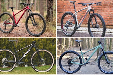 Specialized Fuse, Specialized Epic HT, BMC Twostroke og Canyon Stoic