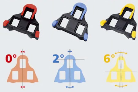FREM OG TILBAKE: Klosser til Shimano-pedaler, med ulik mengde flyt.  FREM OG TILBAKE: Klosser til Shimano-pedaler, med ulik mengde flyt.