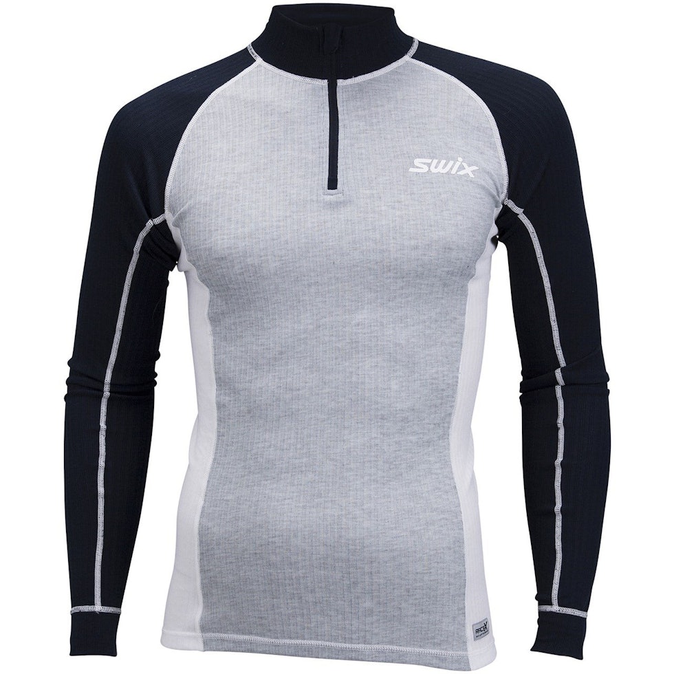 HALVHØY HALS OG GLIDELÅS: Lett treningstrøye til herre i fuktabsorberende og hurtigtørkende materiale. Swix RaceX bodyw halfzip. Kommer i fem ulike farger. Pris: 549,- HALVHØY HALS OG GLIDELÅS: Lett treningstrøye til herre i fuktabsorberende og hurtigtørkende materiale. Swix RaceX bodyw halfzip. Kommer i fem ulike farger. Pris: 549,-