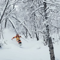 RETT FRAM: Er du skikjører og det er et godt snøår, finner du skikjøring fra  Fjellheisen i Tromsø. Nikolai Schirmer og Kristofer Turdell gjør seg klar. Foto: Emrik Jansson