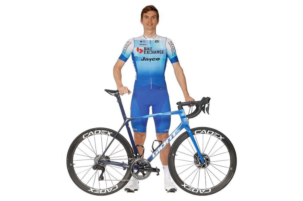 Amund Grøndahl Jansen i Team BikeExchange Jayco sin nye drakt. Amund Grøndahl Jansen i Team BikeExchange Jayco sin nye drakt.
