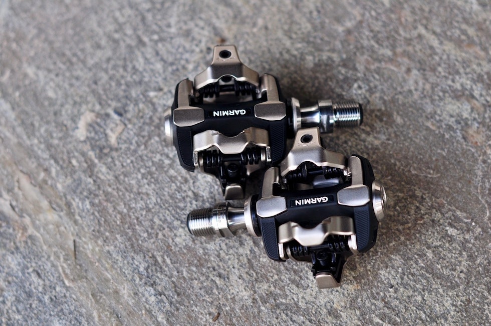 WATT-PEDALER: Garmins nye Rally-pedaler kan enkelt flyttes mellom alle syklene i stallen. Garmin Rally XC200