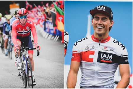 COMEBACK: Kristoffer Skjerping (t.v) og Sondre Holst Enger gjør comeback i Norge. Nå skal de sykle for Team Kjekkas Elite. Foto: Cor Vos.  COMEBACK: Kristoffer Skjerping (t.v) og Sondre Holst Enger gjør comeback i Norge. Nå skal de sykle for Team Kjekkas Elite. Foto: Cor Vos.