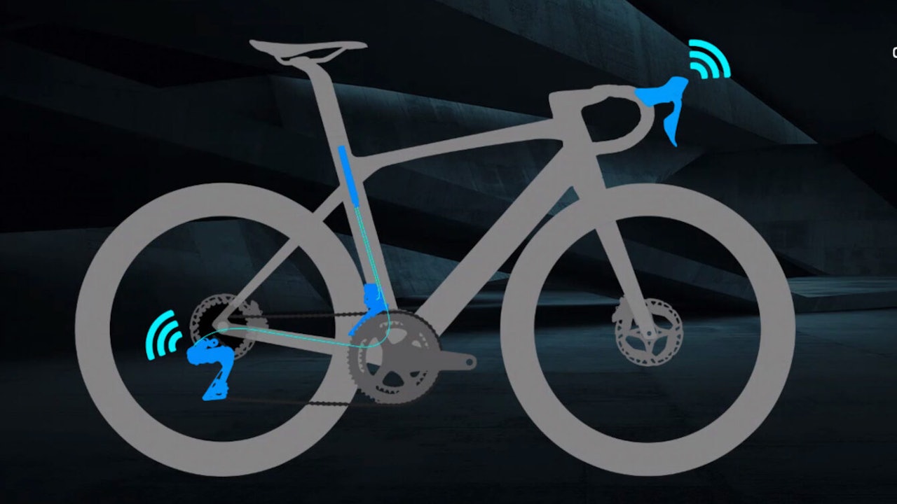 TRÅDLØS GIRING? Shimano kommer nå med en rimelig, 105-gruppe - vi antar den blir trådløs. Eller? Illustrasjon: Shimano. TRÅDLØS GIRING? Shimano kommer nå med en rimelig, 105-gruppe - vi antar den blir trådløs. Eller? Illustrasjon: Shimano.