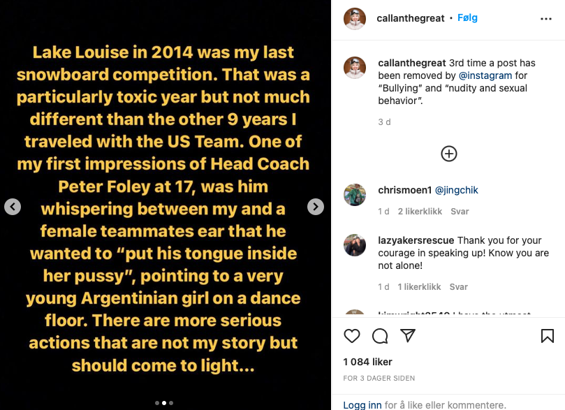 INNLEGG: Skjermdump av innlegget til Chythlook-Silsof fra Instagram. Innlegg fra Instagram.