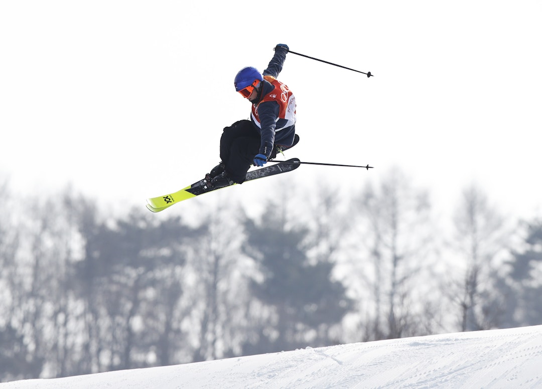 Øystein Bråten i aksjon i slopestyle finalen. Bråten tok OL-gull i friski slopestyle i Phoenix Snow Park under vinter-OL i Pyeongchang. Foto: Erik Johansen / NTB Øystein Bråten i Sør-Korea.