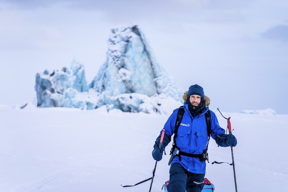 Vincent Colliard på Svalbard-ekspedisjonen i 2021. 