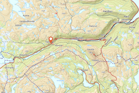 ULYKKE: Det var i dette området ulykken skjedde. Foto: Norgeskart Klatreulykke på Krokan.