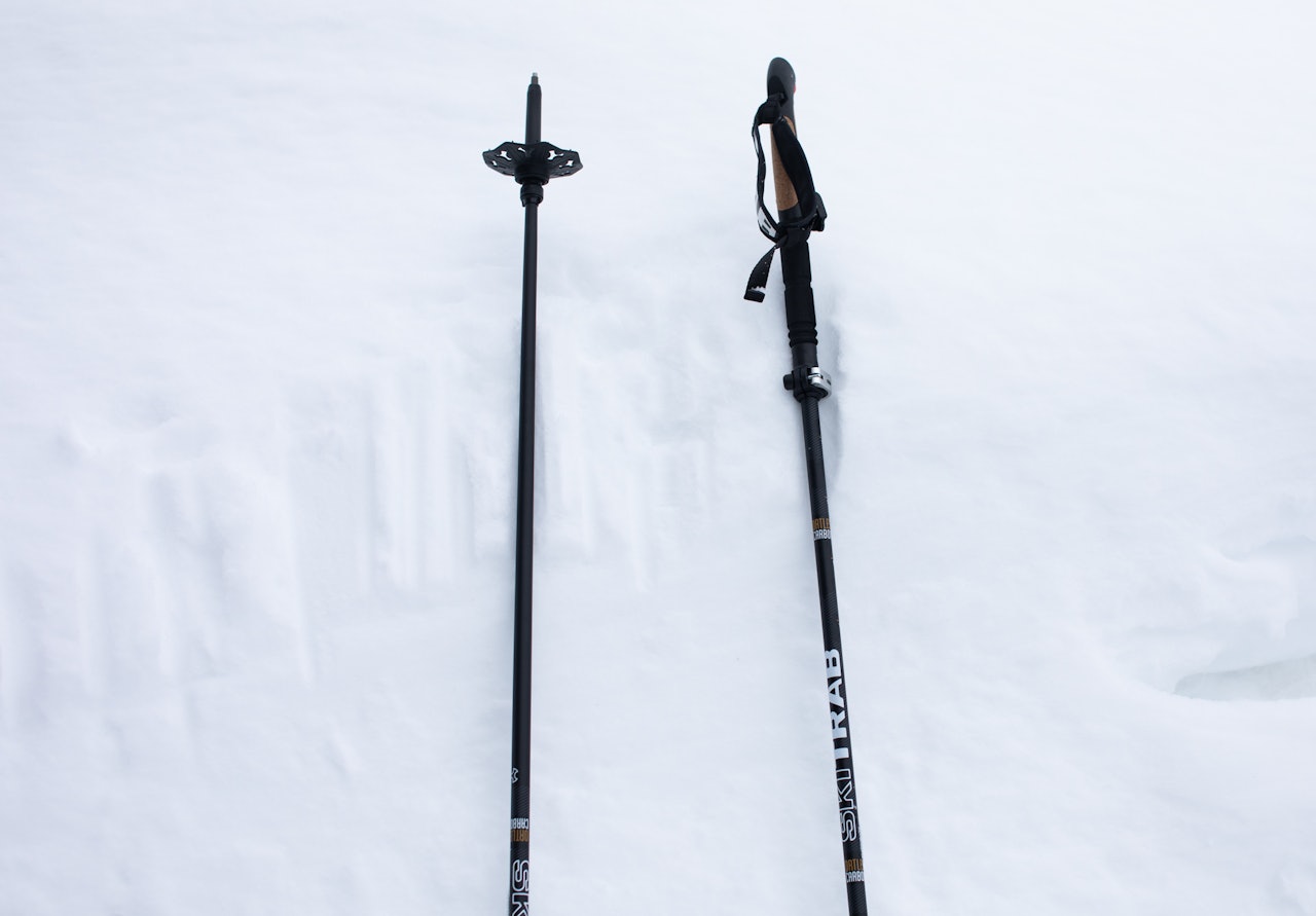 Skitrab Ortles skistaver i snø