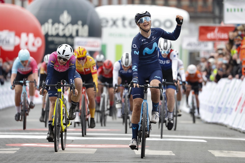 DANSK TRIUMF: Emma Norsgaard tok sesongens første seier i Le Samyn. Foto: Cor Vos emma norsgaard le samyn