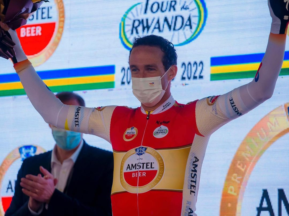 DØMT FOR VOLD: Alexander Geniez har konkurrert inntil nylig og vant en etappe i Tour du Rwanda. Foto: Tour du Rwanda alexandre geniez tour du rwanda