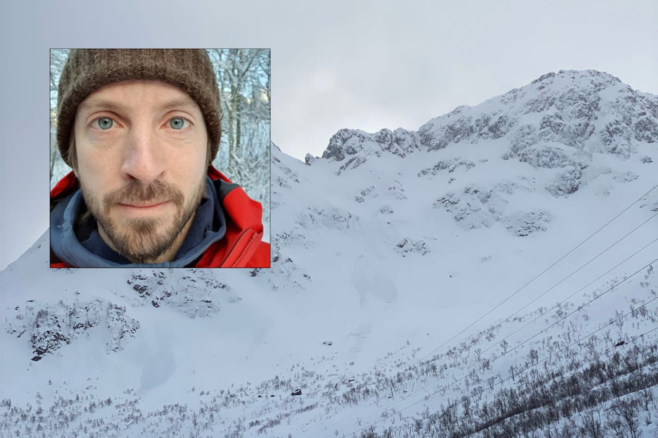 SKRED: Det er forventet flere store flakskred i Nord-Trøndelag og i Nordland. Her fra et naturlig utløst flakskred i Lofoten søndag. Foto: Halvor@NVE Flakskred i Lofoten.