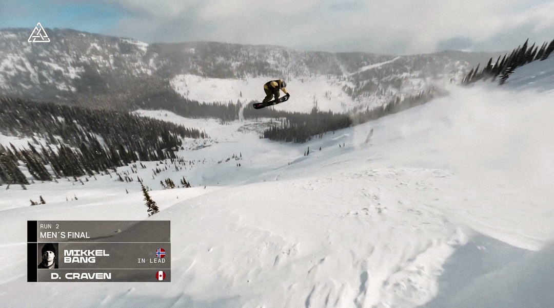 GÅR STORT: Mikkel Bang forserte den ene brettlegenden etter den andre, på grunn av triks som dette - en massiv switch backside 7! Skjermdump: Natural Selection Tour GÅR STORT: Mikkel Bang forserte den ene brettlegenden etter den andre, på grunn av triks som dette - en massiv switch backside 7! Skjermdump: Natural Selection Tour