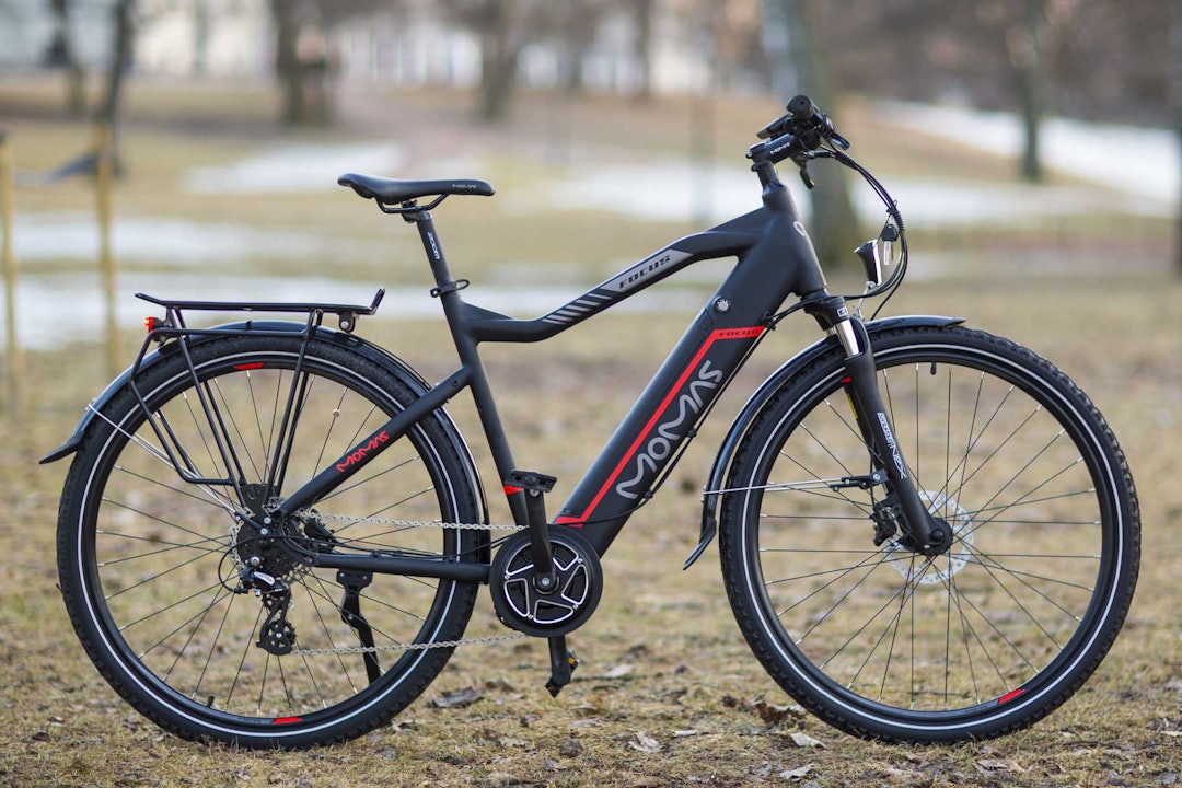 RIMELIG: Elsykkelen fra Momas koster rett under 20 000 kroner, uten såkalt motoroptimalisering. Foto: Kristoffer H. Kippernes. momas focus elsykkel