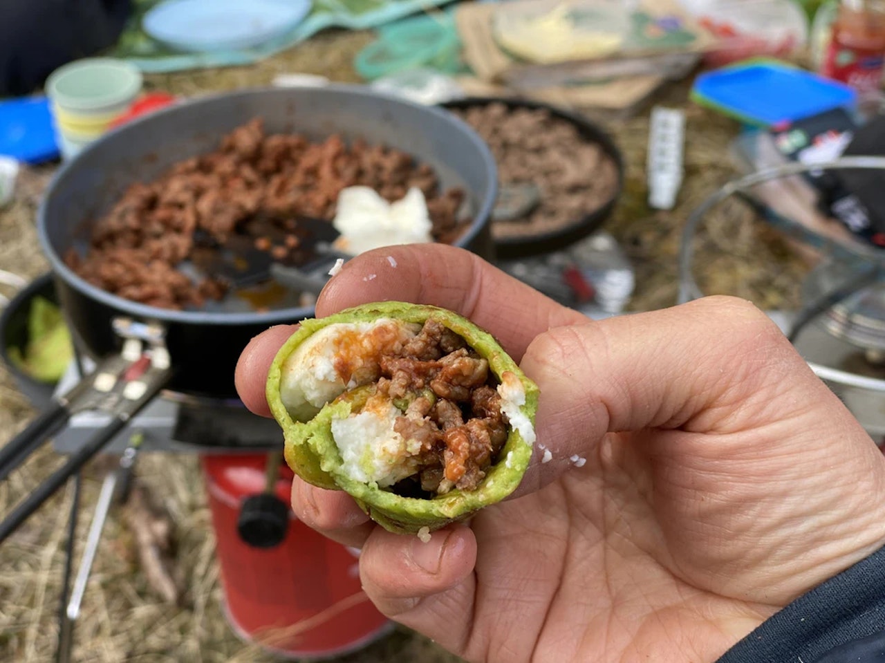 GRØNNSAKSLESFSER: Tortilla med en vri. Foto: Sigrid Henjum grønne lefser