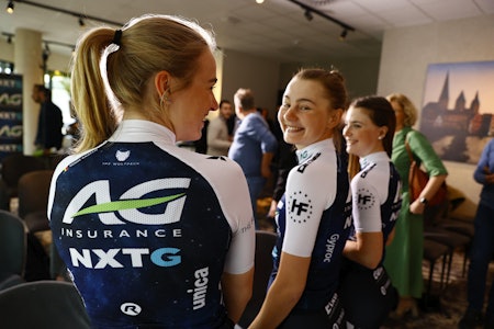 NYTT KAPITTEL: AG Insuarance NXTG satser på å bli et nytt storlag på kvinnesiden, med utviklingstrapp fra junior opp til World Tour. Foto: Cor Vos.  NYTT KAPITTEL: AG Insuarance NXTG satser på å bli et nytt storlag på kvinnesiden, med utviklingstrapp fra junior opp til World Tour. Foto: Cor Vos.