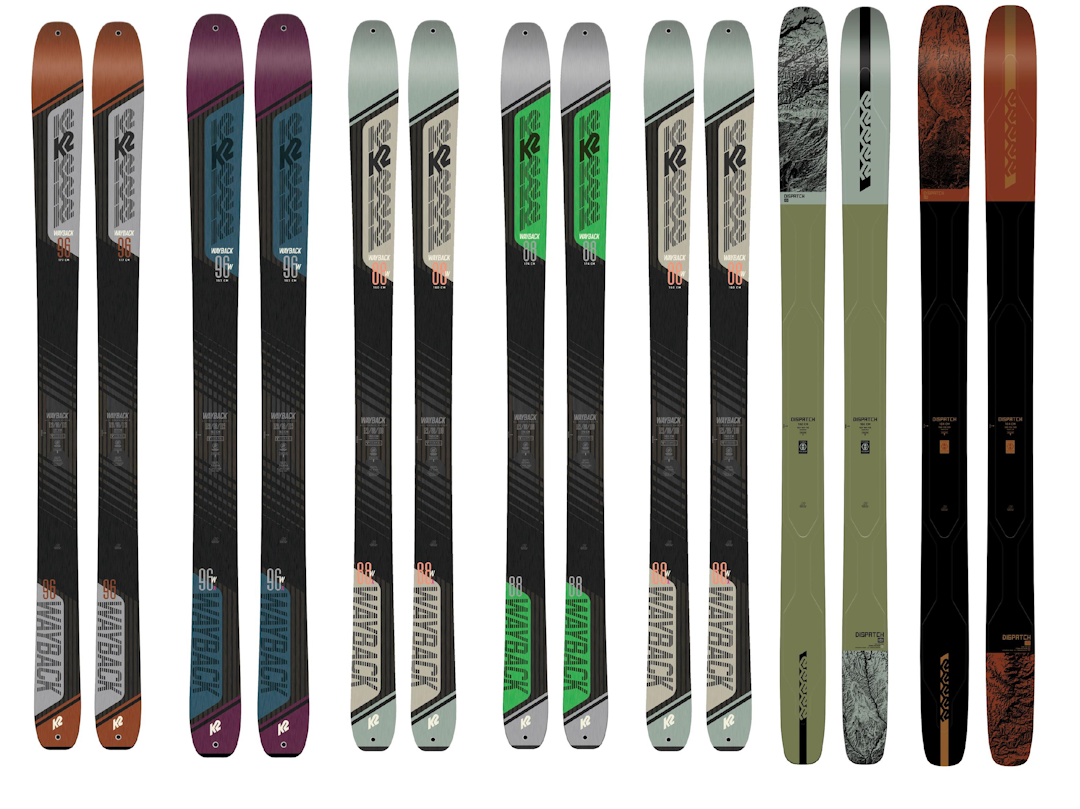 Fra K2 kan du låne ski i Dispatch og Wayback-seriene. Fra K2 kan du låne ski i Dispatch og Wayback-seriene.