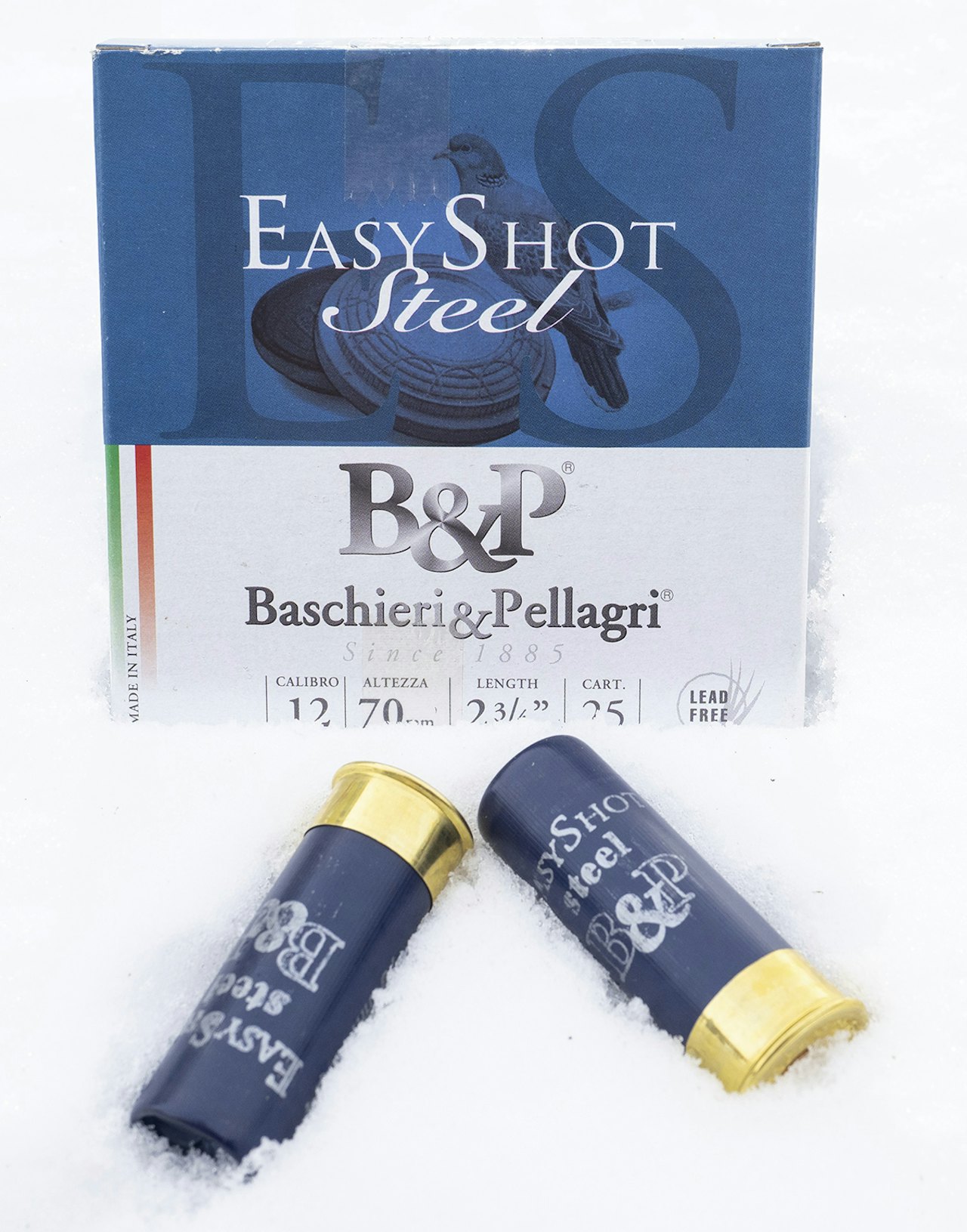 Baschieri & Pellagri Easy Shot Steel ammunisjon med B&P easy shot eske og patroner