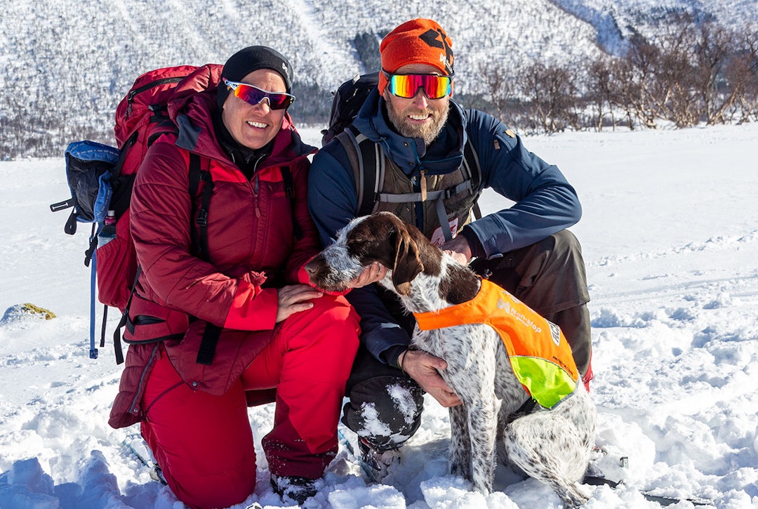 Prøvedeltakere med vorstehhund under NM Vinter på Andøya