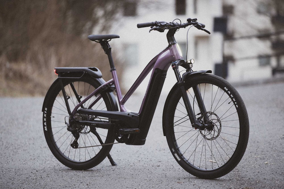 STRØKEN: Cannondale Tesoro Neo X1 er en skikkelig stilig elsykkel. Foto: Kristoffer H. Kippernes. elsykkel cannondale test