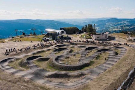 KONKURRANSE: Pumptracken i Hafjell skal besøkes i Norwegian Pumtrack Series i 2022: Samuel Andersen pumptrack hafjell