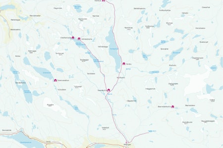 TURER I SJÅK: Her er det stor spennvidde i natur- og friluftsopplevelser. kart tur skjåk