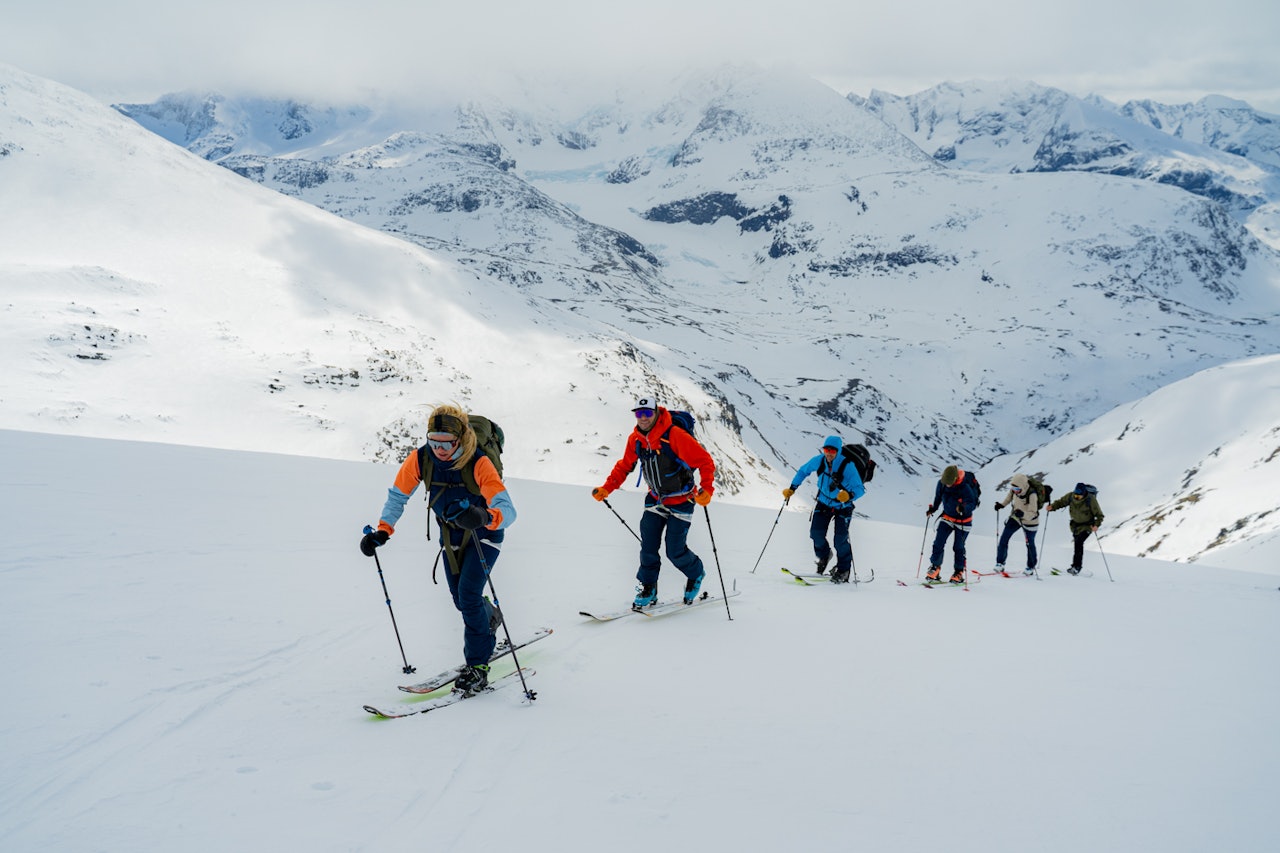 SKITUR: Flere fikk noen fine skiturer under High Camp Turtagrø, selv om forholdene var varierende. Foto: Brynjar Tvedt High Camp Turtagrø.