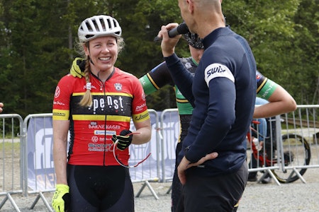 COMEBACK: Ingrid Sofie Bøe Jacobsen var tilbake på toppen av pallen i Trondheim og Nilsbyen Terrengsykkelpark. Foto: Knut Andreas Lone.  ingrid sofie bøe jacobsen terrengsykkel