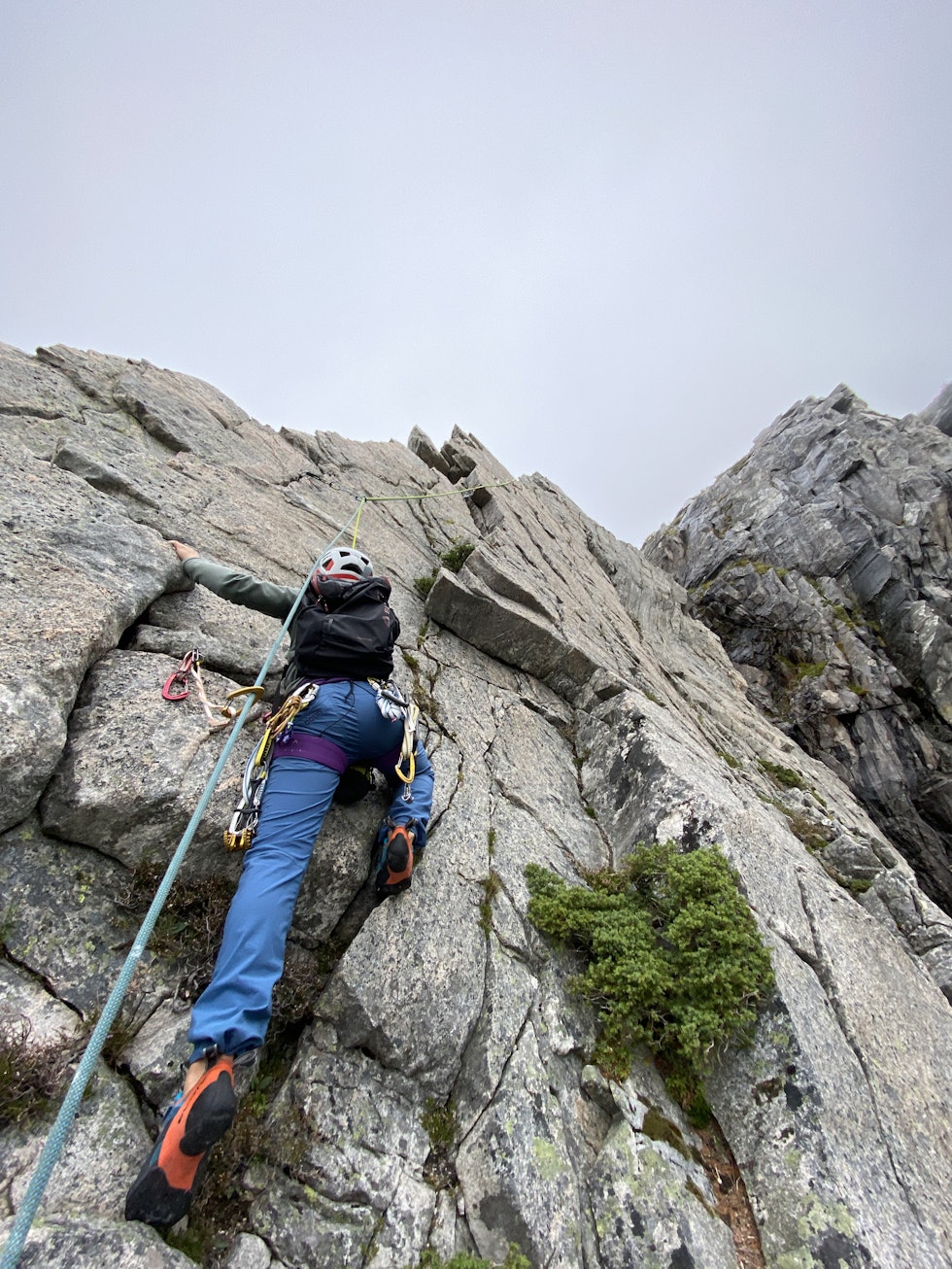 fjellklatrer med klatresekk til test