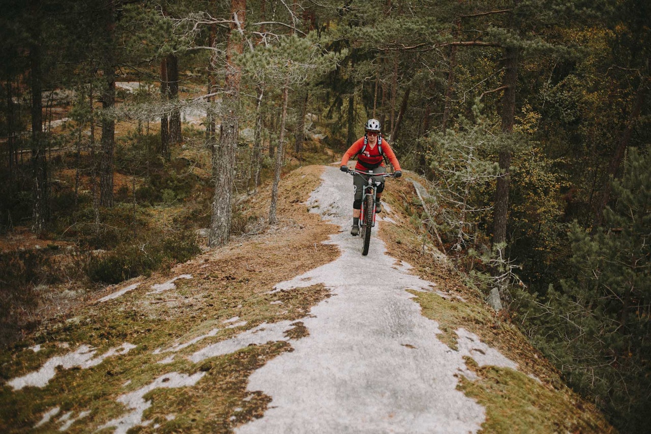 SYKLING I ØSTMARKA: Oslo-syklistene elsker å sykle i Østmarka, og håper å kunne fortsette som normalt selv om marka blir nasjonalpark. Foto: Kristoffer H. Kippernes