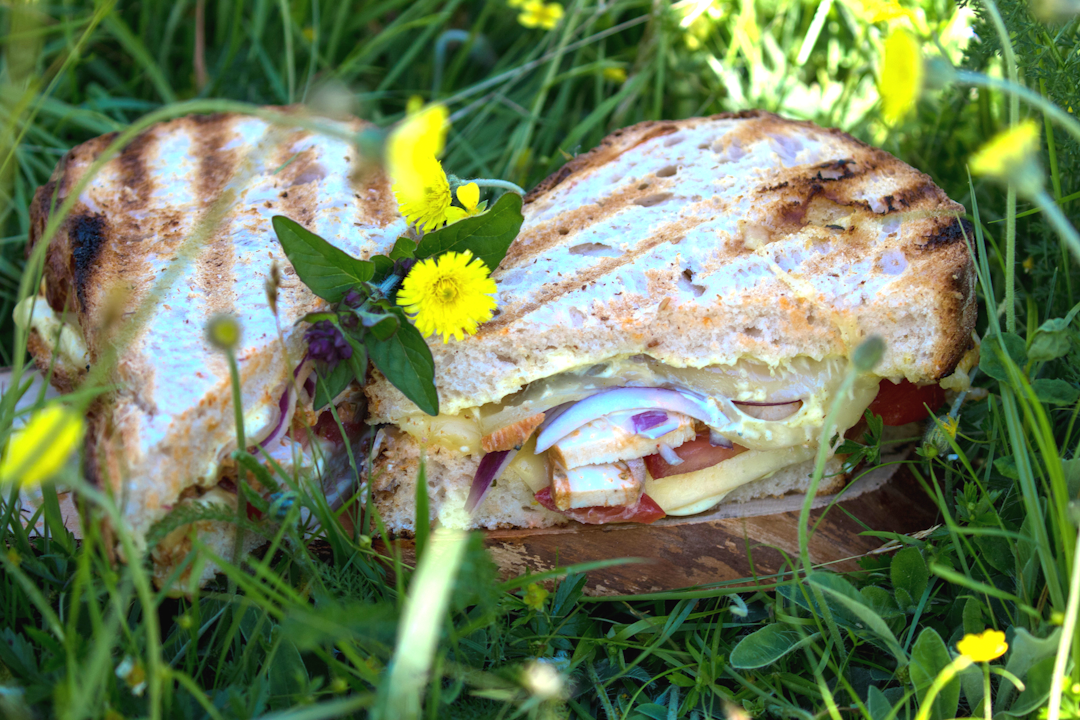 SANDWICH MED KARRI-DRESSING: Nytes kald eller varm. Foto: Sigrid Henjum grilla sandwich