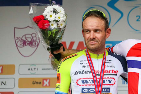 SØLV: Alexander Kristoff så gullet glippe på oppløpet i Skogn. Foto: Elisabeth Almhjell SØLV: Alexander Kristoff så gullet glippe på oppløpet i Skogn. Foto: Elisabeth Almhjell