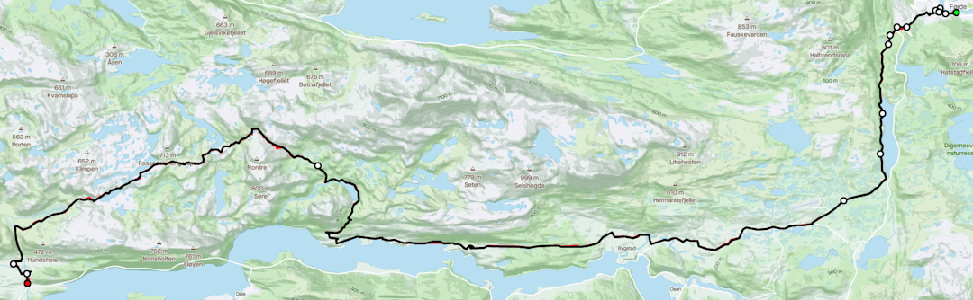 SUNNFJORD ULTRA: Løpet starter i Førde sentrum med målgang i Rivedal. Distansen er 53 kilometer og 1943 høydemeter.   sunnfjord ultra