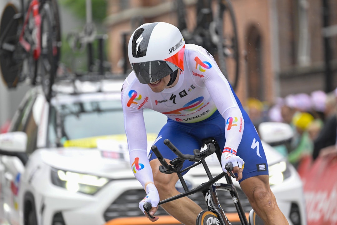 BESTE NORSKE: Edvald Boasson-Hagen, i Specialized nye, meget spesiell tempohjelm. Foto: Cor Vos BESTE NORSKE: Edvald Boasson-Hagen, i Specialized nye, meget spesiell tempohjelm. Foto: Cor Vos