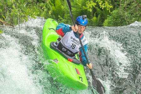 BESTE NORSKE HERREMANN NOENSINNE: Eirik Hansen var einaste nordmann i finalen, og tok ein solid 13. plass - det beste ein mannleg, norsk padler har gjort i eit VM. Foto: Ekstremsportveko BESTE NORSKE HERREMANN NOENSINNE: Eirik Hansen var einaste nordmann i finalen, og tok ein solid 13. plass - det beste ein mannleg, norsk padler har gjort i eit VM. Foto: Ekstremsportveko