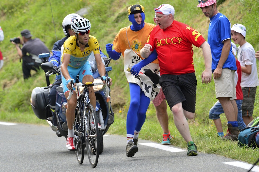 HAUTACAM: Vincenzo Nibali på vei mot etappeseier i Tour de France 2014. Foto: Cor Vos